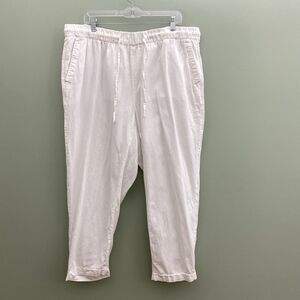 Old Navy Linen Blend Pants Womens 2X Plus Pull On Lightweight Casual Lounge